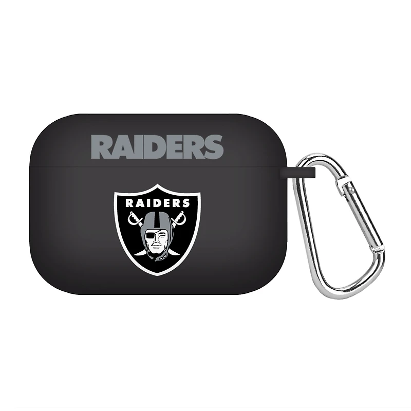 Black Las Vegas Raiders Silicone AirPods Pro Case Cover