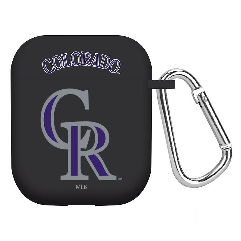 Black Colorado Rockies AirPods Case Cover