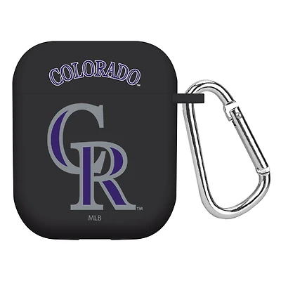 Black Colorado Rockies AirPods Case Cover