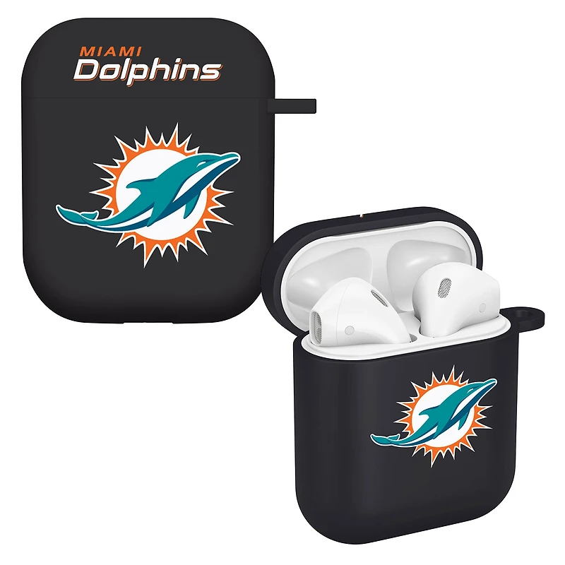 Black Miami Dolphins AirPods Case Cover