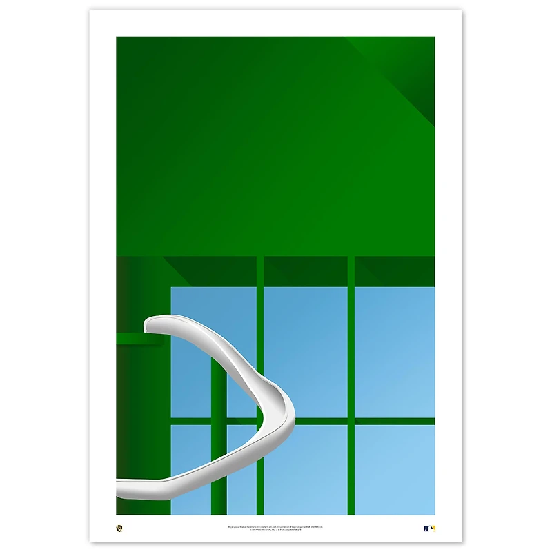 Milwaukee Brewers American Family Field 24" x 36" Minimalist Fine Art Print