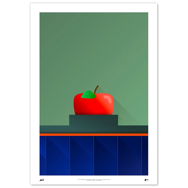 New York Mets Citi Field 24" x 36" Minimalist Fine Art Print