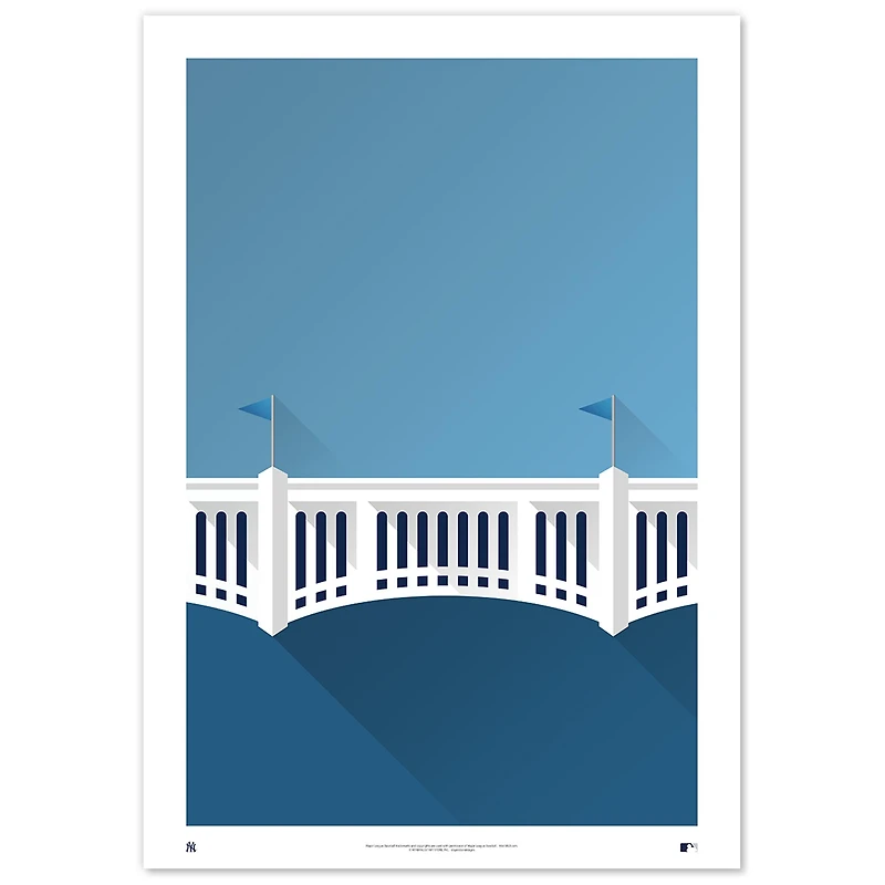 New York Yankees Yankee Stadium 24" x 36" Minimalist Fine Art Print