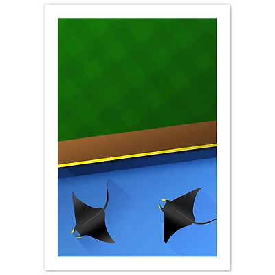 Tampa Bay Rays Tropicana Field 24" x 36" Minimalist Fine Art Print