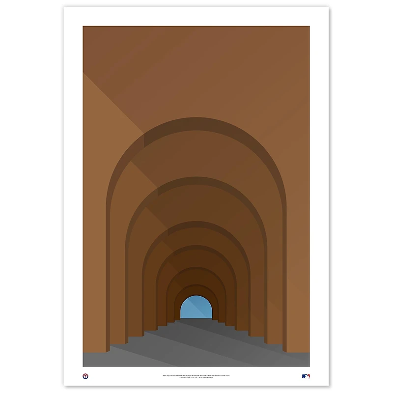 Texas Rangers Globe Life Field 24" x 36" Minimalist Fine Art Print