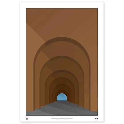 Texas Rangers Globe Life Field 24" x 36" Minimalist Fine Art Print