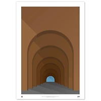 Texas Rangers Globe Life Field 24" x 36" Minimalist Fine Art Print