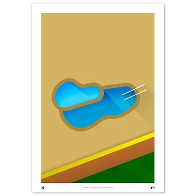 Arizona Diamondbacks Chase Field 24" x 36" Minimalist Fine Art Print