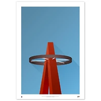Los Angeles Angels Angel Stadium 24" x 36" Minimalist Fine Art Print