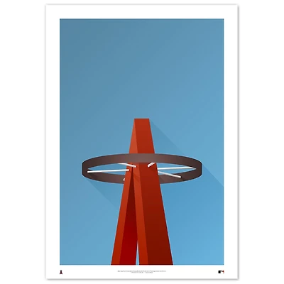 Los Angeles Angels Angel Stadium 24" x 36" Minimalist Fine Art Print