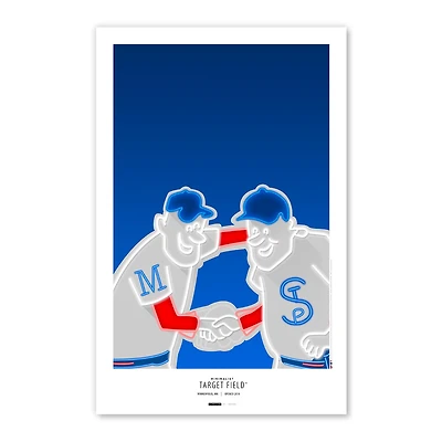 Minnesota Twins Target Field 11x17 Minimalist Poster Print