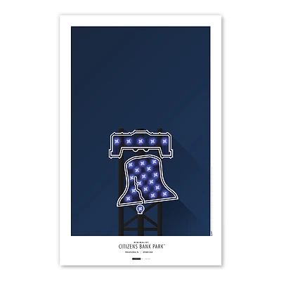 Philadelphia Phillies Citizens Bank Park 11x17 Minimalist Poster Print