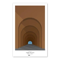 Texas Rangers Globe Life Field 11x17 Minimalist Poster Print