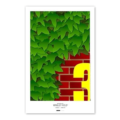Chicago Cubs Wrigley Field 11x17 Minimalist Poster Print