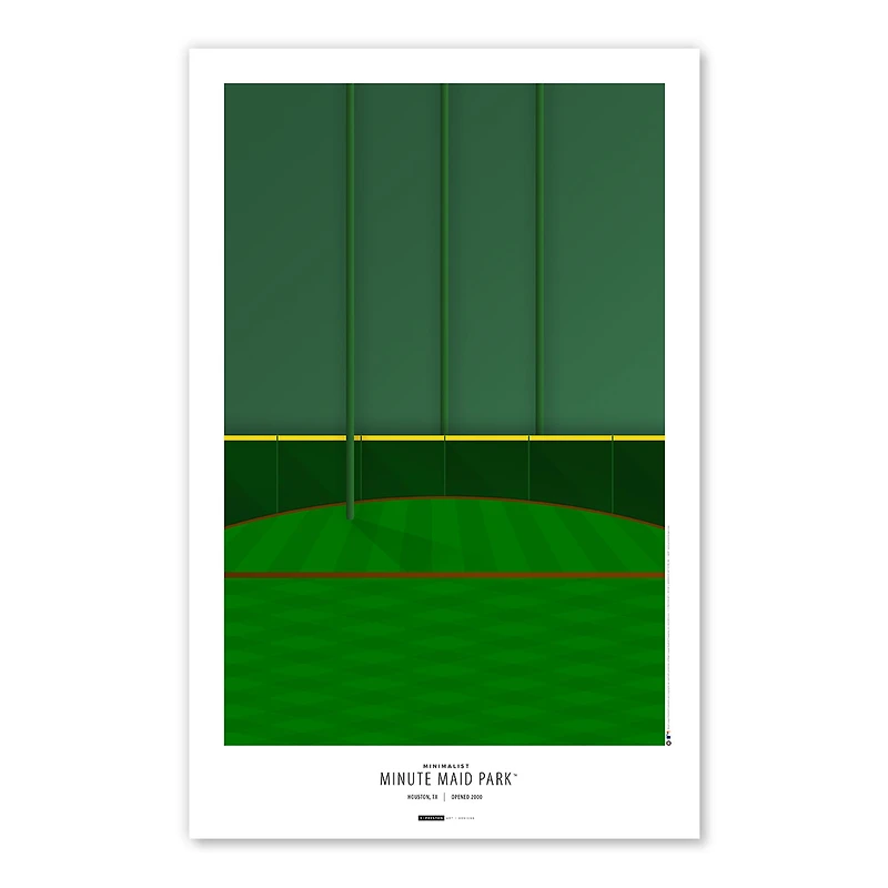Houston Astros Minute Maid Park 11x17 Minimalist Poster Print