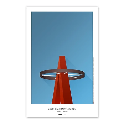 Los Angeles Angels Angel Stadium 11x17 Minimalist Poster Print