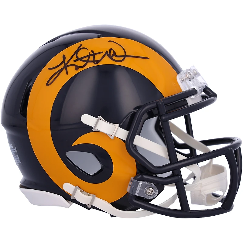 Kurt Warner St. Louis Rams Autographed Throwback 1981-1999 Speed Mini Helmet