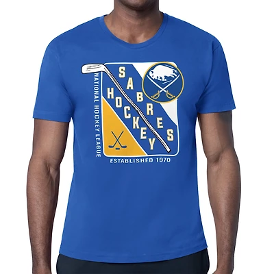 Men's Starter Royal Buffalo Sabres Shield Graphic T-Shirt