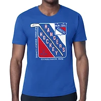 Men's Starter Blue New York Rangers Shield Graphic T-Shirt