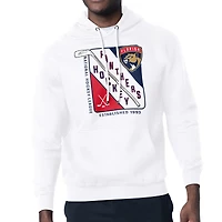Men's Starter White Florida Panthers Shield Logo Pullover Hoodie