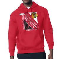Men's Starter Red Chicago Blackhawks Shield Logo Pullover Hoodie