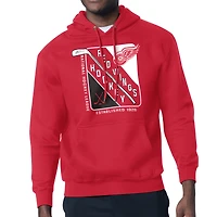 Men's Starter Red Detroit Red Wings Shield Logo Pullover Hoodie