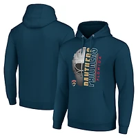 Men's Starter Navy Florida Panthers Half Helmet Fleece Pullover Hoodie