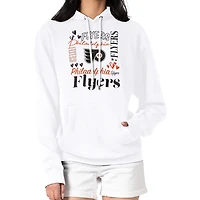 Women's G-III 4Her by Carl Banks White Philadelphia Flyers Collage Team Graphic Tri-Blend Fleece Pullover Hoodie