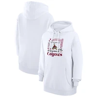 Women's G-III 4Her by Carl Banks White Arizona Coyotes Collage Team Graphic Tri-Blend Fleece Pullover Hoodie