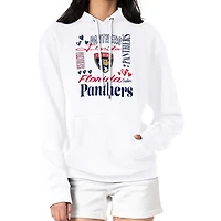 Women's G-III 4Her by Carl Banks White Florida Panthers Collage Team Graphic Tri-Blend Fleece Pullover Hoodie