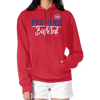 Women's G-III 4Her by Carl Banks Red Detroit Pistons Graphics Fleece Pullover Hoodie