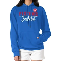 Women's G-III 4Her by Carl Banks Blue Detroit Pistons Graphics Fleece Pullover Hoodie
