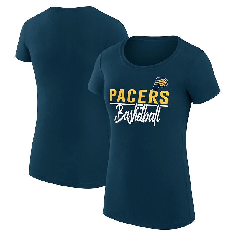 Women's G-III 4Her by Carl Banks  Navy Indiana Pacers Super-Slim Fit Lightweight Team Sport V-Neck T-Shirt