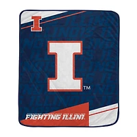 Pegasus Illinois Fighting Illini 50" x 60" Diagonal Ghost Ultra Soft Blanket
