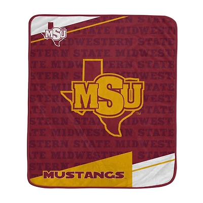 Pegasus Midwestern State Mustangs 50" x 60" Diagonal Ghost Ultra Soft Blanket