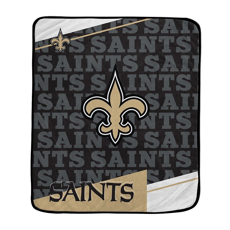 Pegasus New Orleans Saints 50" x 60" Diagonal Ghost Ultra Soft Blanket