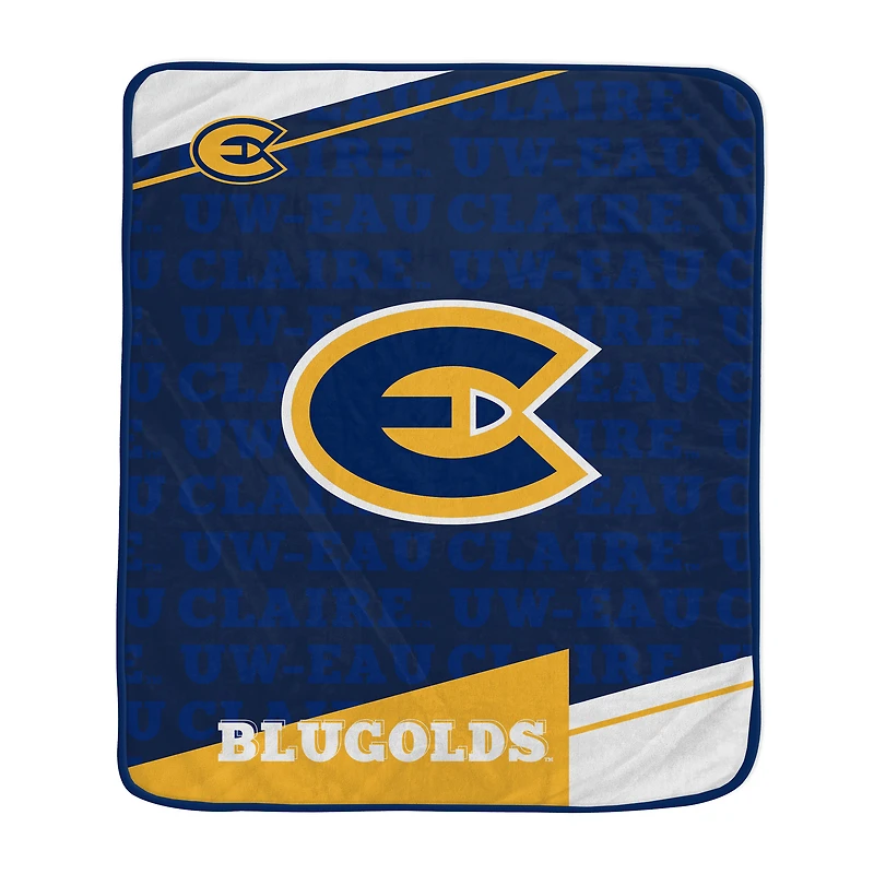 Pegasus Wisconsin Eau Claire Blugolds 50" x 60" Diagonal Ghost Ultra Soft Blanket