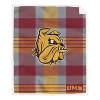 Pegasus Minnesota Duluth Bulldogs 60” x 70” Plaid Steel Ultra Cozy Sherpa Blanket