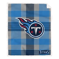 Pegasus Tennessee Titans 60” x 70” Plaid Steel Ultra Cozy Sherpa Blanket
