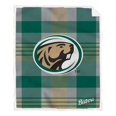 Pegasus Bemidji State Beavers 60” x 70” Plaid Steel Ultra Cozy Sherpa Blanket