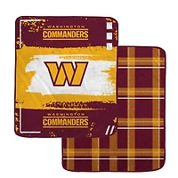 Pegasus Washington Commanders 60” x 70” Distressed Plaid Blanket