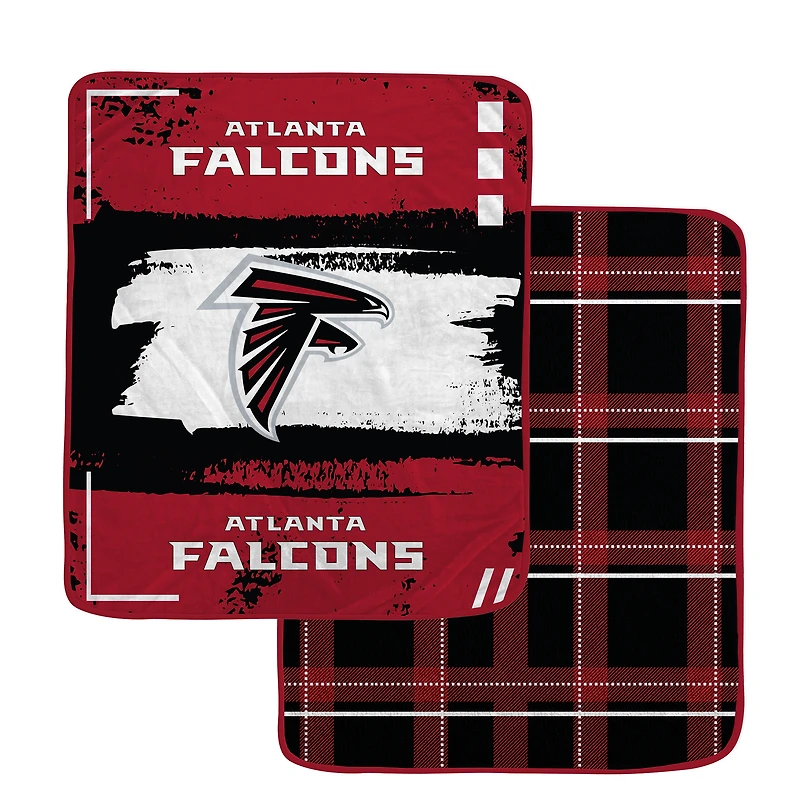 Pegasus Atlanta Falcons 60” x 70” Distressed Plaid Blanket