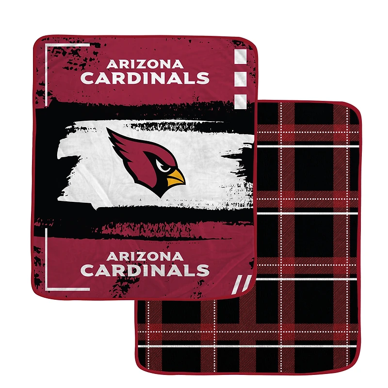 Pegasus Arizona Cardinals 60” x 70” Distressed Plaid Blanket