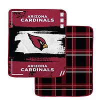 Pegasus Arizona Cardinals 60” x 70” Distressed Plaid Blanket