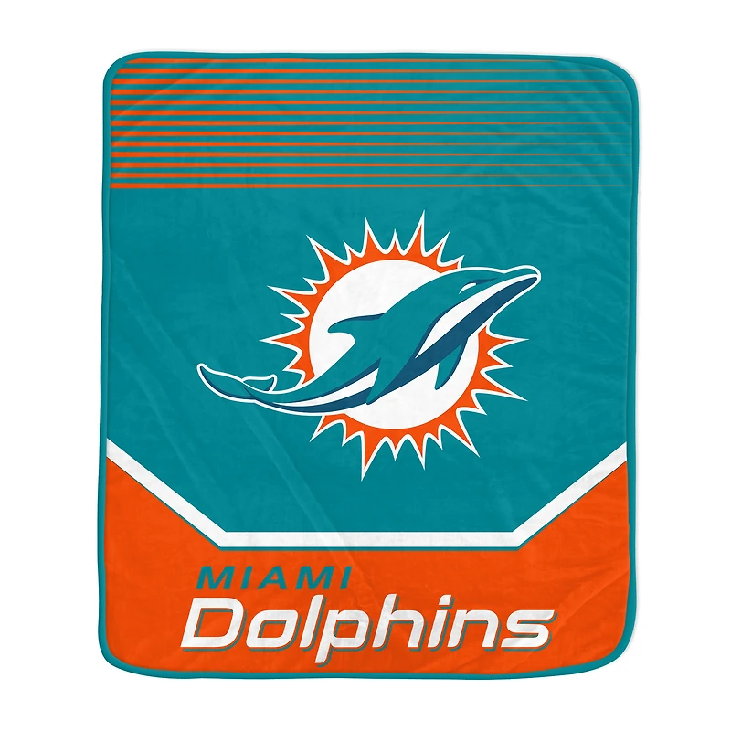 Pegasus Miami Dolphins 50” x 60” Half Tone Lines Tab Blanket