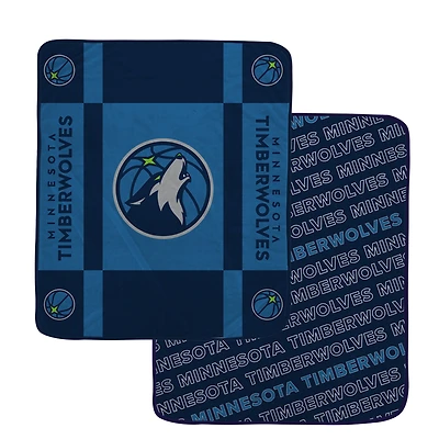 Pegasus Minnesota Timberwolves 60” x 70” Reverse Block Wordmark Double-Sided Blanket