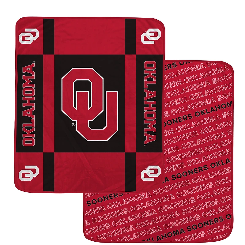 Pegasus Oklahoma Sooners 60” x 70” Reverse Block Wordmark Double-Sided Blanket
