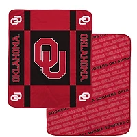 Pegasus Oklahoma Sooners 60” x 70” Reverse Block Wordmark Double-Sided Blanket