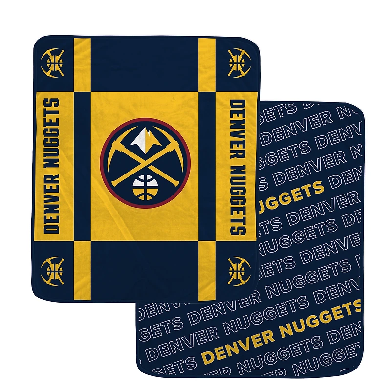 Pegasus Denver Nuggets 60” x 70” Reverse Block Wordmark Double-Sided Blanket