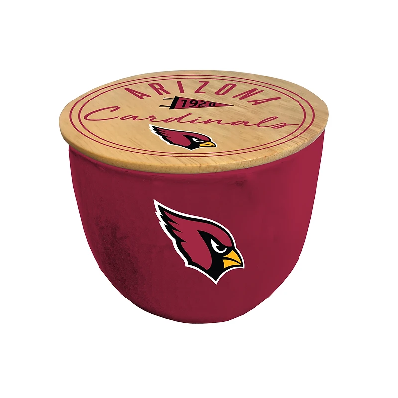 Pegasus Arizona Cardinals 16oz. Script Circle Wood Top Ceramic Candle